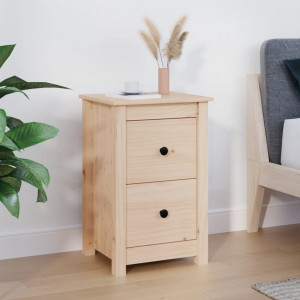 Mesita de noche madera maciza de pino 40x35x61.5 cm D
