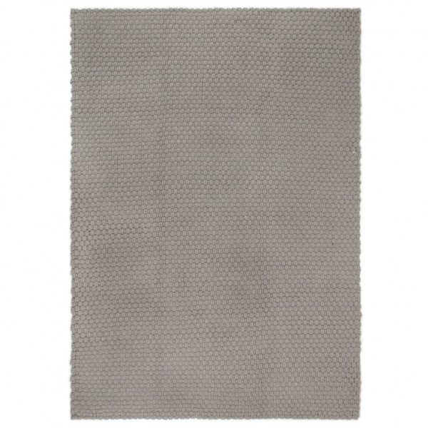Alfombra rectangular algodón gris 180x250 cm D
