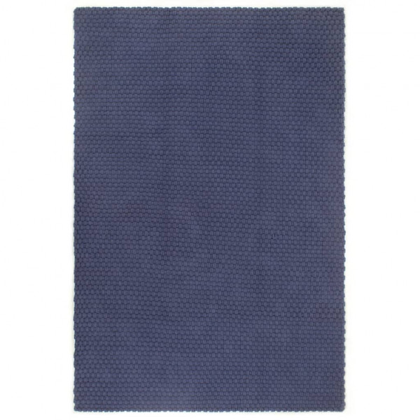 Tapete retangular de algodão azul-marino 160x230 cm D