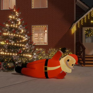 Papá Noel inflable de Navidad con luces LED 160 cm D