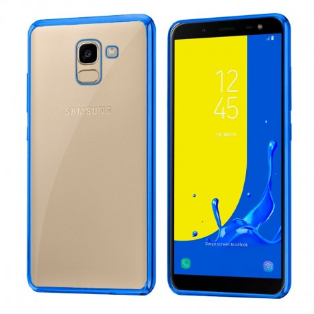 Carcasa Samsung J600 Galaxy J6 Borde Metalizado (Azul) D