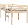 Cama alta madera maciza de pino 90x190 cm 3