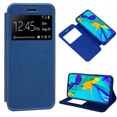Funda Flip Cover Huawei P30 Liso Azul D