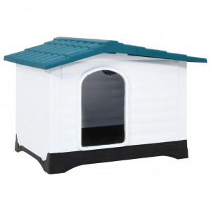 Casinha de cachorro em polipropileno azul 90,5x68x66 cm D