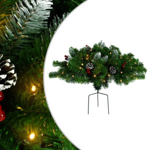 Árbol de Navidad artificial con luces PVC verde 40 cm D