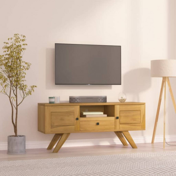 Móvel TV em madeira maciça de teca 110x30x50 cm D
