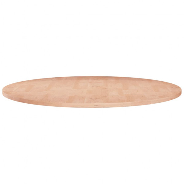 Área de mesa redonda madeira de carvalho não tratada Ø70x1.5cm D