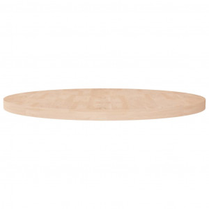 Superficie de mesa redonda madera de roble sin tratar Ø90x4 cm D
