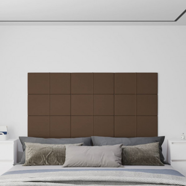 Painéis de parede de tecido marrom 60x30 cm 2.16 m2 D