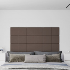 Paneles de pared 12 uds tela gris taupe 60x30 cm 2.16 m² D