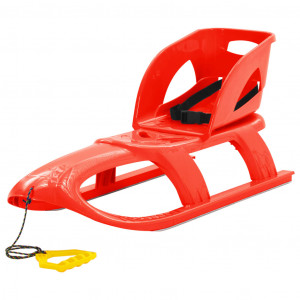 Trineo con asiento polipropileno rojo 102.5x40x23 cm D