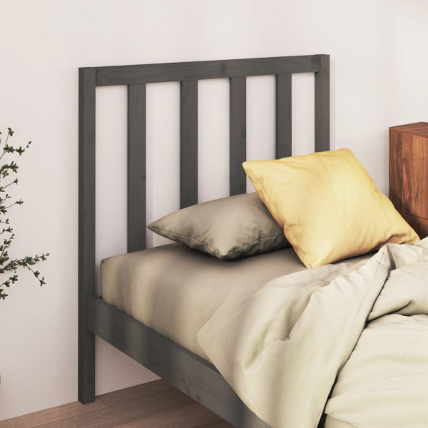 Cabecero de cama madera maciza de pino gris 95x4x100 cm D