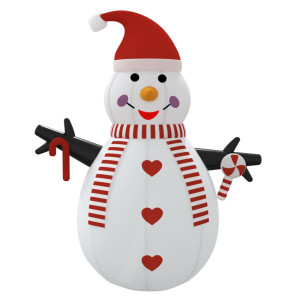 Boneco de neve inflável com LED 250 cm D