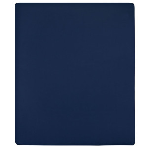 Lençóis justos em jersey 2 peças algodão azul marinho 160x200 cm D