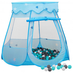 Tenda infantil com 250 bolas azul 102x102x82 cm D