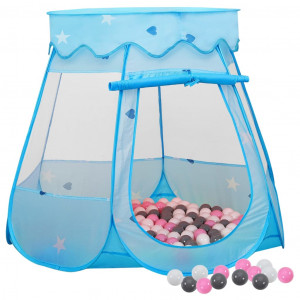 Tenda infantil com 250 bolas azul 102x102x82 cm D