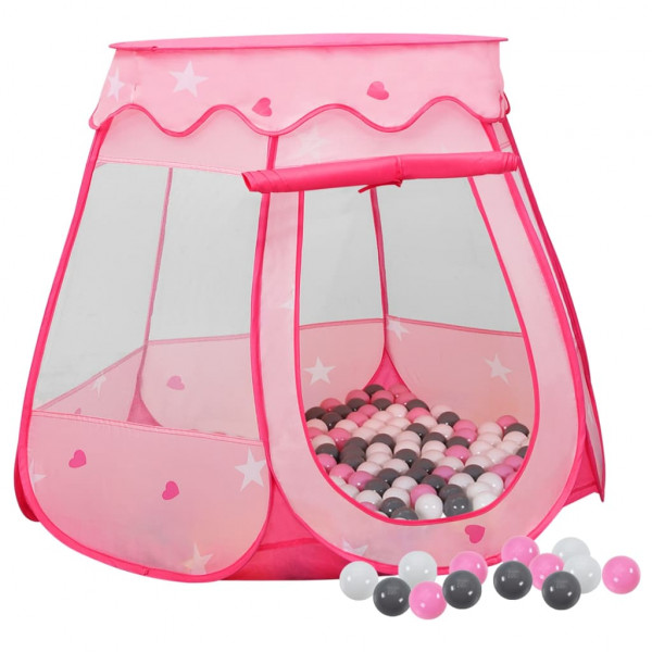 Loja de brinquedos para crianças com 250 bolas rosas 102x102x82 cm D