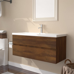 Armario de lavabo madera contrachapada gris hormigón 58x33x60cm -  referencia Mqm-821264