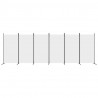 Biombo divisor de 6 paneles de tela blanco 520x180 cm 3