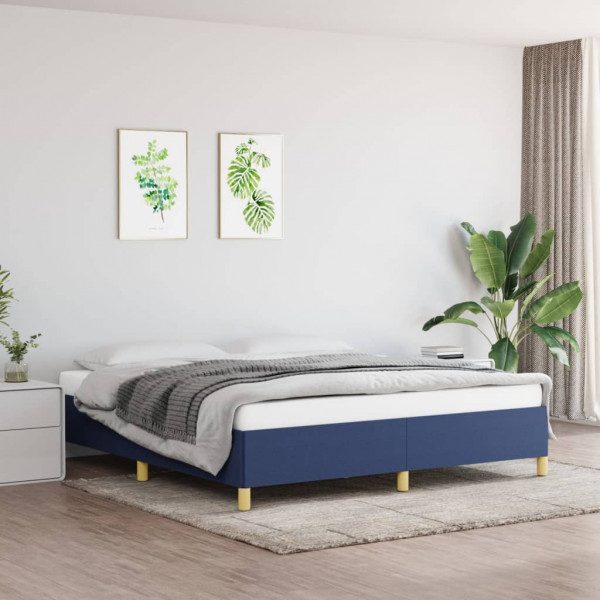 Estrutura de cama de tecido azul 180x200 cm D