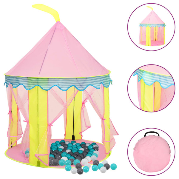 Loja de brinquedos para crianças com 250 bolas rosas 100x100x127 cm D