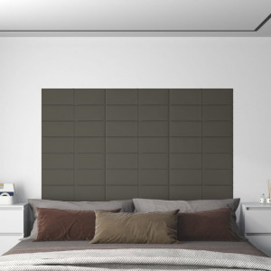 Painéis de parede 12 peças veludo cinza escuro 60x15 cm 1,08 m² D