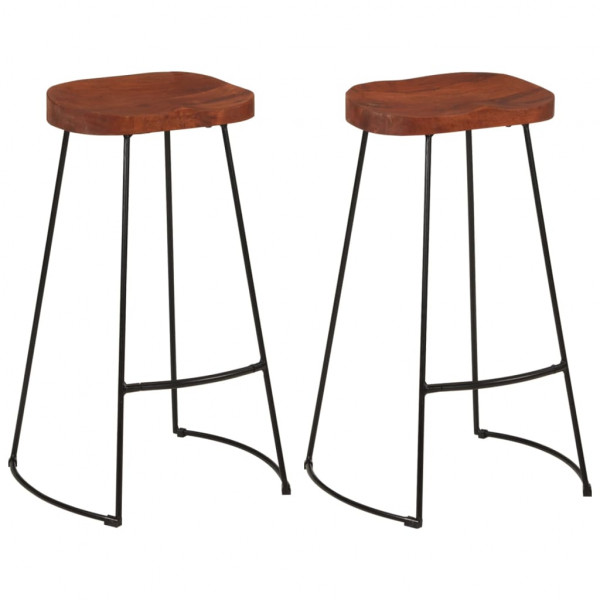 Barstools Gavin 2 ss madeira maciça 50x40x78 cm D