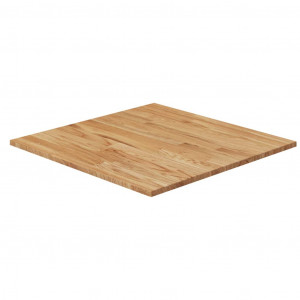 Tablero de mesa cuadrado madera roble marrón claro 80x80x1.5 cm D