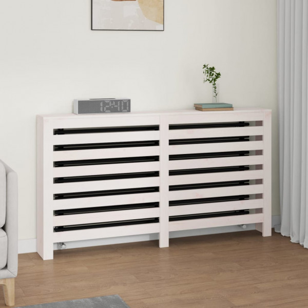 Cobertura de radiador madeira maciça de pinho branco 153x19x84 cm D