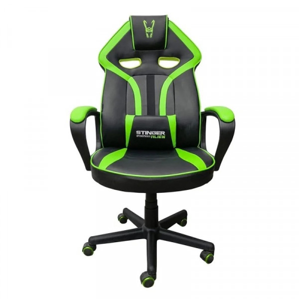 Silla gamer woxter stinger station alíen verde y negro D