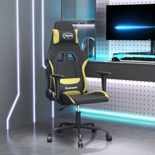 Silla gaming tela verde claro y negro D