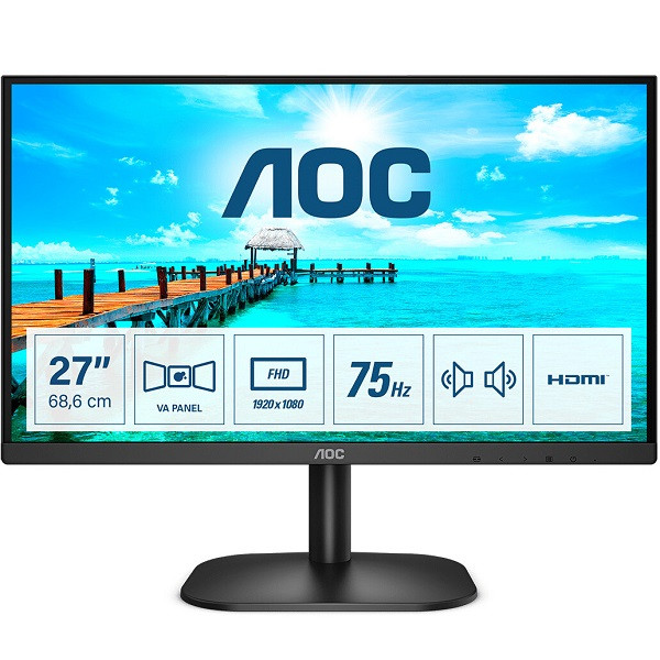 Monitor AOC 27" LED Full HD 27b2am negro D
