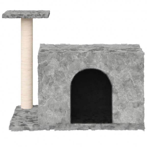 Rascador para gatos con postes de sisal gris claro 51 cm M 3