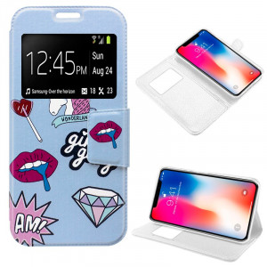 Fundação COOL Flip Cover para iPhone X / iPhone XS Lips D