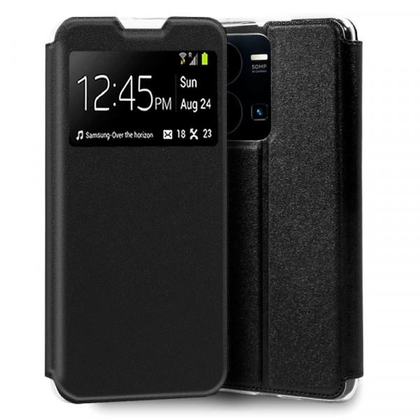 Funda COOL Flip Cover para Vivo Y22s / Y35 Liso Negro D