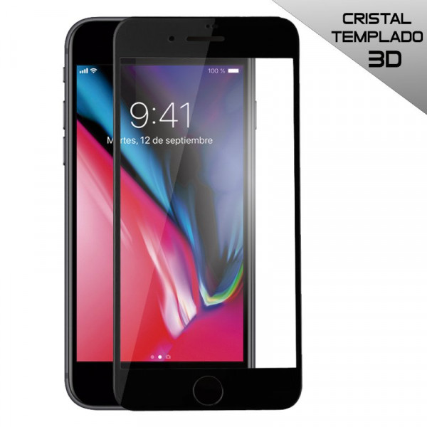 Protetor de cristal temperado COOL para iPhone 7 / iPhone 8 (FULL 3D Preto) D