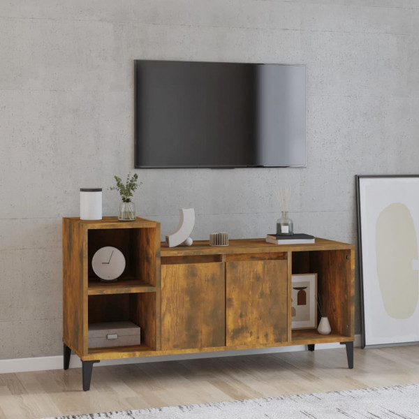 Mobiliário para TV madeira contraplacada carvalho fumado 100x35x55 cm D