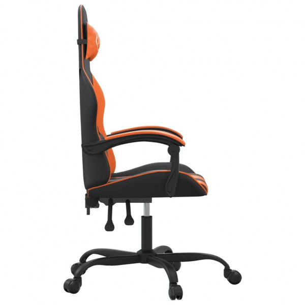 Silla gaming cuero sintético negro y naranja M 4