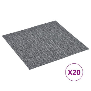 Tarimas autoadhesivas 20 piezas PVC 1.86 m² gris D