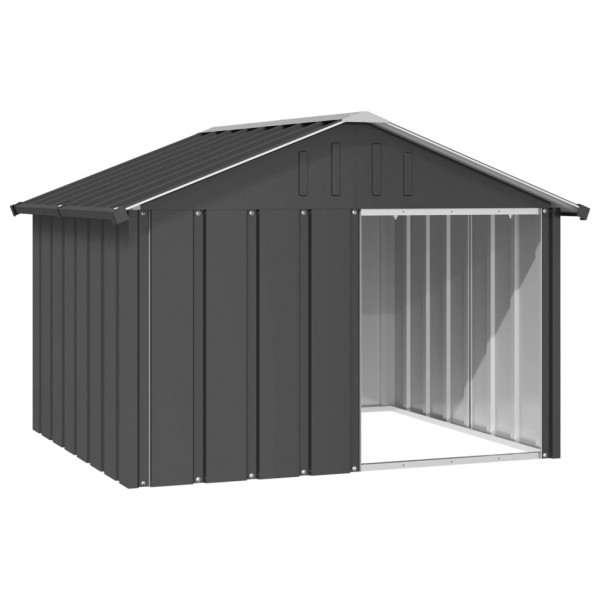 Casa de perro acero galvanizado antracita 116.5x103x81.5 cm D