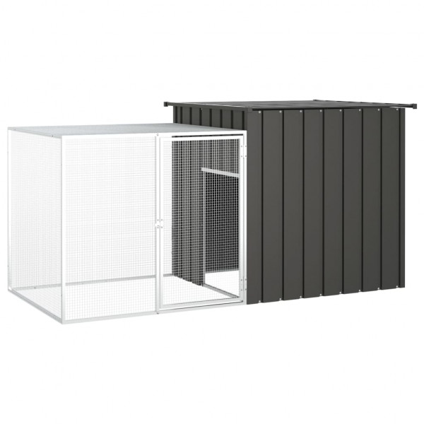 Caixa de galinhas de aço galvanizado 200x91x100 cm D