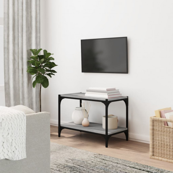 Mueble para TV contrachapada y acero gris Sonoma 60x33x41 cm D