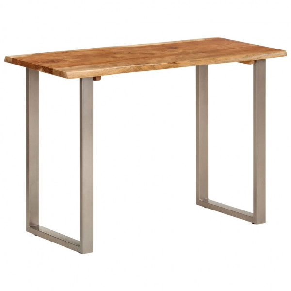 Mesa de comedor madera maciza de acacia 110x50x76 cm D