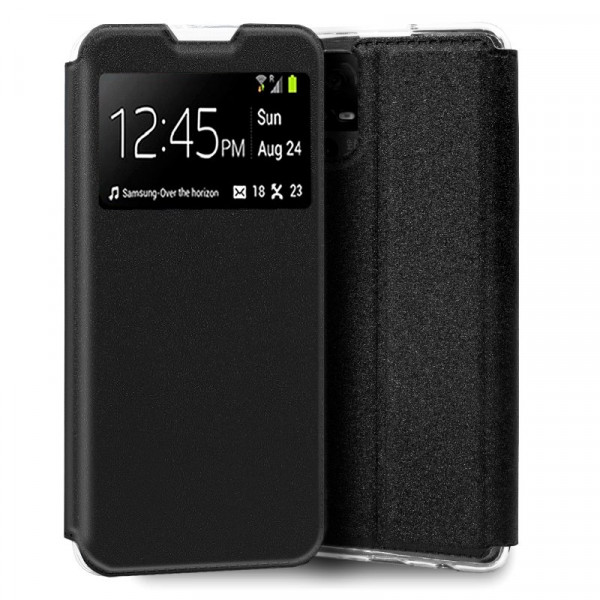 Funda COOL Flip Cover para TCL 40R 5G Liso Negro D