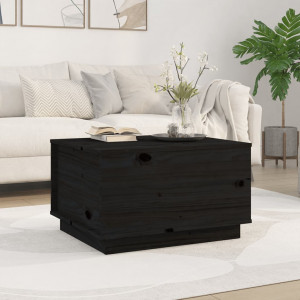 Mesa de centro de madera maciza de pino negro 60x50x35 cm D