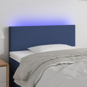 Cabecero con LED de tela azul 90x5x78/88 cm D