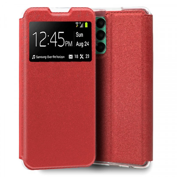 Funda COOL Flip Cover para Samsung M135 Galaxy M13 / A23 5G Liso Rojo D