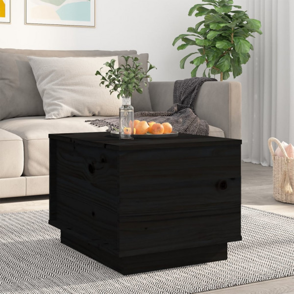 Mesa de centro de madera maciza de pino negro 40x50x35 cm D