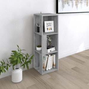 Mueble de esquina madera contrachapada gris Sonoma 33x33x100 cm D