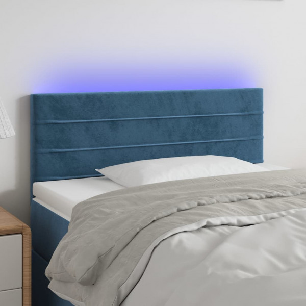 Capa com LED de veludo azul escuro 90x5x78/88 cm D